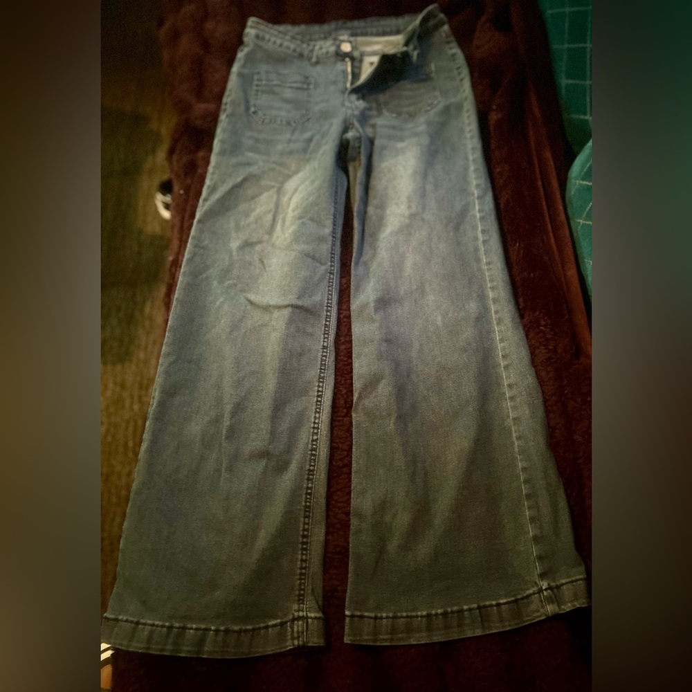 Stylish Blue Flare Women's Jeans size large
